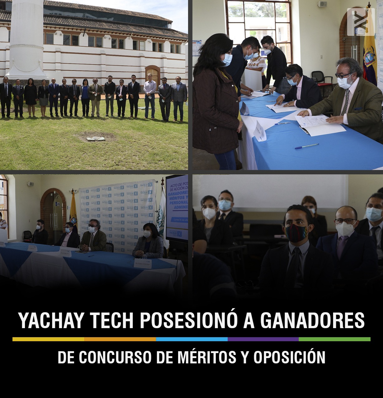 WINNERS OF THE MERIT AND OPPOSITION CONTEST AT YACHAY TECH TAKE OFFICE